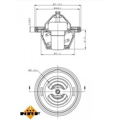 Thermostat, Kühlmittel EASY FIT NRF 725154 für Opel GT Audi