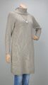 Longstrick Pullover Strickkleid mit Rollkragen Sand - HINGUCKER - MUSTHAVE - NEU