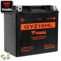 Motorrad Batterie YUASA GYZ16HL AGM geschlossen, 12V|16Ah|CCA:240A (150x87x145mm