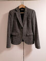 St Emile Blazer Sakko Gr 36 schwarz weiss Schurwolle