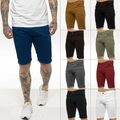 Kruze Chino Shorts Herren schmale Passform Baumwolle Stretch Sommer Strand halbe Hose UK Größen