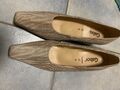 Damen Gabor Schuhe Pumps in Gr. 39 beige Leder high heels