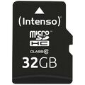 Intenso microSDHC Karte Class 10 Speicherkarte mit SD Adapter