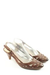 LAURA B. Slingback-Pumps Damen Gr. DE 39 braun Casual-Look