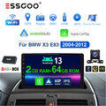 Für BMW X3 E83 2004-2012 Autoradio 9"Android 13 Carplay GPS Navi DAB+ RDS 2+64GB