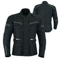 Herren Motorradjacke mit Protektoren neu Motorrad textile schwarz jacke