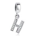 PANDACHARMS Alphabet Charm Buchstaben Anhänger A-Z, 925er Sterling Silber