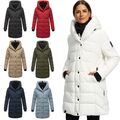 Navahoo Damen Winter Steppmantel Stepp Jacke Mantel Parka Kapuze Knutschilein