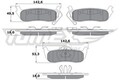 TOMEX Brakes Bremsbelagsatz, Scheibenbremse TX 15-48 für JEEP