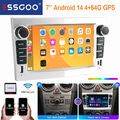 7" Für Opel Corsa C/D Zafira B Astra G H Autoradio Android14 Carplay GPS BT 64GB