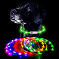 LED Leuchthalsband Light Signalleuchte Hund USB  Hund Halsband blinkend Neu