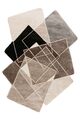 Designer Teppich Frisco 287 taupe modern preiswert Sonderform