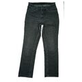 MAC Melanie Damen Stretch Jeans Hose Straight Leg high Rise Gr 40 L W31 L32 grau