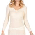 Nina von C. Damen langarm Unterhemd Wool Silk Shirt 1/1 Arm  Merinowolle Seide