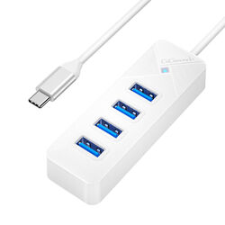 USB 3.0 HUB Verteiler Splitter Adapter Super Speed Datenhub 4 Port für Laptop PC