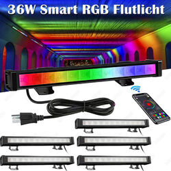 6x RGB 36W LED  Fluter Außen Strahler Flutlicht Bühnenbeleuchtung Baustrahler DE