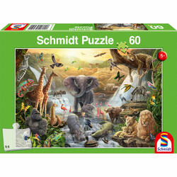 Schmidt Spiele Tiere in Afrika Kinderpuzzle Kinder Puzzle ab 5 Jahre 60 Teile