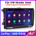 DAB+ Carplay Android 12 Autoradio Navi für VW GOLF 5 6 Passat Polo T5 Touran SWC