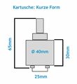 Armatur Keramik Kartusche Ersatzkartusche Steuereinheit Ventil Spültisch 40mm 