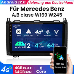 Apple Carplay 9" Android 12 GPS Autoradio Für Mercedes Benz A/B Klasse W169 W906