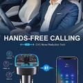 Bluetooth 5.0 kabelloser Auto-FM-Transmitter MP3-Player mit Dual-USB-Ladegerät