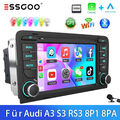 Autoradio Android 13 32G Carplay GPS RDS Navi WiFi BT Für Audi A3 S3 RS3 8P1 8PA