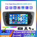 DAB+ 2+64G Android 13 Carplay Autoradio GPS RDS Kam Für Seat Ibiza IV 6J 2009-13