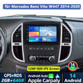 2+64G Android 14 Autoradio Carplay RDS GPS Navi Für Mercedes Vito W447 2014-2023