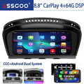 Android 13 4+64G Autoradio Carplay GPS Navi 4G LTE 8Core Für BMW 5er E60 E61 CCC