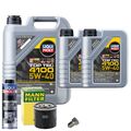 Motoröl 5W40 LIQUI MOLY Top Tec 4100 7L+MANN Ölfilter+Spülung+Ölablassschraube