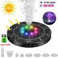 3W LED Wasserspiel Solarpumpe mit Akku Solar Teichpumpe Springbrunnen Brunnen