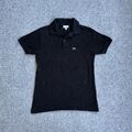 LACOSTE Damen Poloshirt Kurzarm Gr. 164 Polohemd Logo Polo T-Shirt A3813 Schwarz