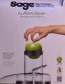 Sage Entsafter Nutri Juicer By Heston Blumenthal, Neuwertig