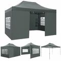 Klapp Falt Pavillon WASSERDICHT Dachmaß 3x3m, 3x4,5m & 3x6m Pavillion Gartenzelt