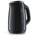 Arendo Turbo Wasserkocher mit Temperaturwahl |1,5l | 2200 W | Edelstahl |Schwarz