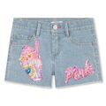 Billieblush coole Jeans Shorts blau mit pinken Pailletten Eisbecher 4-12 Jahre