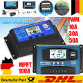 10-100A 12-24V MPPT PWM Solar Ladegerät Controller Panel Regler Dual USB Digital