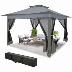 3x3m Faltpavillon Pavillon Partyzelt Wasserdicht Pop-up Gartenzelt Zelt Festzelt