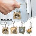 Cute Dog Funny Cat Keychain KeyRing Key Chains Cartoon Pendant For Bag Hot