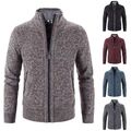 Essential Herren Winter Wärme Reißverschluss Strickjacke mit bequemer Passform