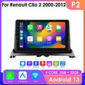 Für Renualt Clio II 2000-2012 9"Android 13 Autoradio CarPlay Car GPS Radio WIFI