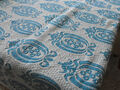 Plaid Decke Tagesdecke Sofadecke Überwurf blau weiß Vintage beidseitig verwendba