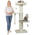 HAPPYPET Kratzbaum große Katzen 20 cm Stämme Katzenbaum 150 cm mit Spielseil