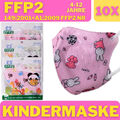 10x FFP2 Maske CE Zertifiziert Kinder Atemschutzmaske Mädchen Mehrfarbig Rosa