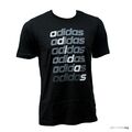 Adidas T-Shirt Herren schwarz grau  Performance Logo Tee black kurzarm