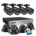 ZOSI 16CH H.265+5MP Lite DVR 1080P HD Überwachungskamera Set IR Nachtsicht Alarm