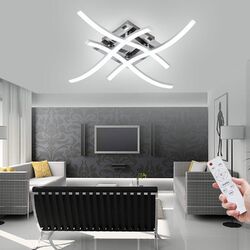 24W Dimmbar LED Design Deckenleuchte Modern Deckenlampe Wohnzimmer Flur Leuchten