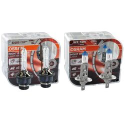 OSRAM Set D2S + H1 NIGHT BREAKER LASER XENARC Brenner Duobox Glühlampe Birne