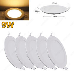 5x 9W LED Panel Einbaustrahler Deckenleuchte Einbau Leuchte Spot Flach Ultraslim