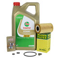 Mann Ölfilter +5L Castrol 5W30 Öl für 1.6/2.0TDI Audi A3 VW Golf 6 Passat Touran